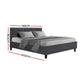 Berlin Bed Frame Fabric - Charcoal Double