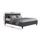 Berlin Bed Frame Fabric - Charcoal Queen