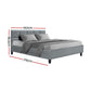 Berlin Bed Frame Fabric - Grey Queen