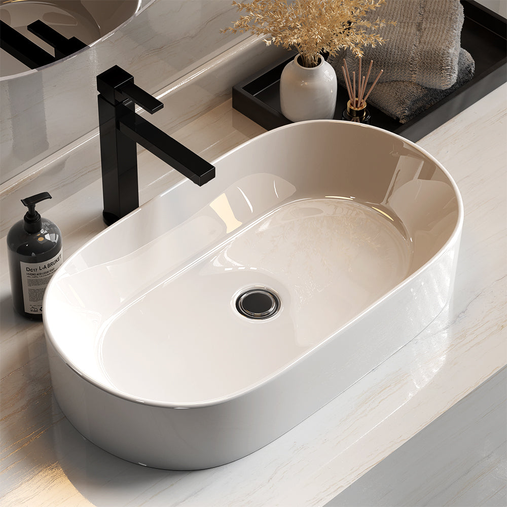 Bathroom Basin Ceramic Vanity Sink Hand Wash Bowl 52x31cm