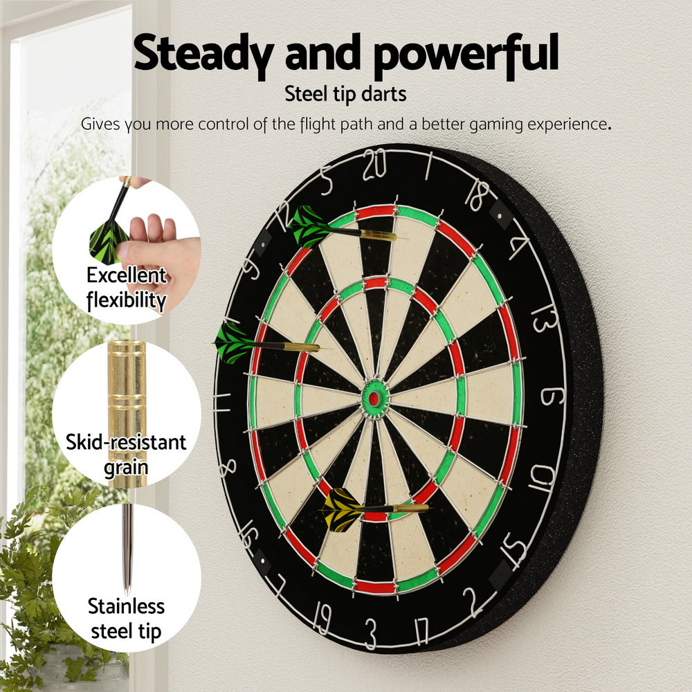 18" Dartboard Professional Dart Board Set Classic Game Party Sport Competition