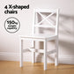 5-Piece Clara White Dining Table & Chair Set