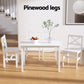 5-Piece Clara White Dining Table & Chair Set