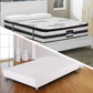 Encour Ensemble Bed Base & Mattress Package with 34cm Mattress - White Queen