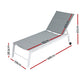 Romy Sun Lounger Chaise Lounge Wheels Patio Furniture Outdoor Setting - White