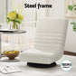 Marvs Floor Lounge Sofa Swivel Foldable Linen - White