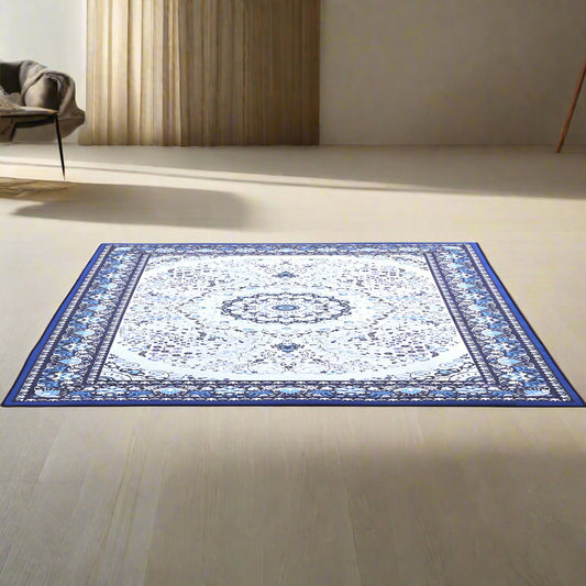 Shahnaz 200x290 Floor Rugs Rug Area Large Modern Carpet Soft Living Room - Blue