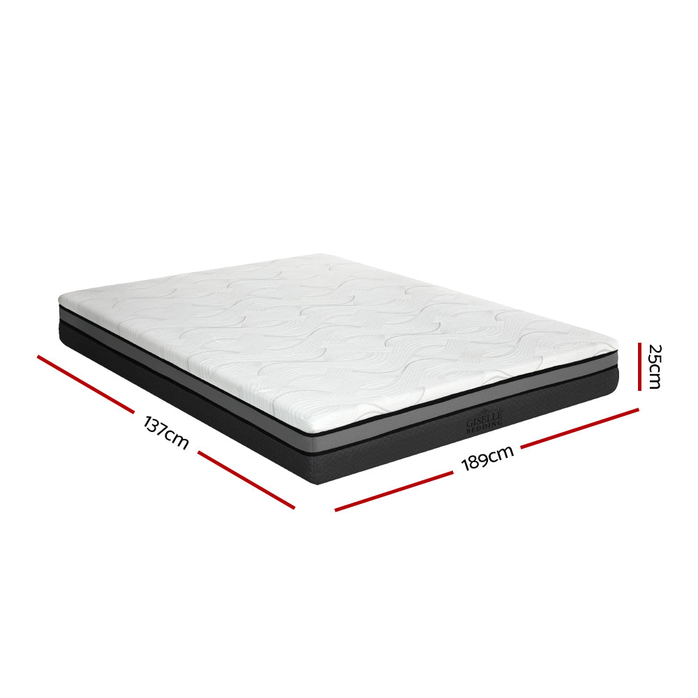 Akira 25cm Memory Foam Mattress Bed Cool Gel Non Spring Comfort - Double