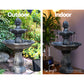 3 Tier Solar Powered Water Fountain - Black