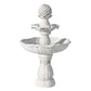 Solar Water Feature 3-Tier Fountain with Pump Kit Bird Bath 93cm - Ivory