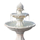 3 Tier Solar Powered Water Fountain - Ivory