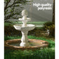 3 Tier Solar Powered Water Fountain - Ivory