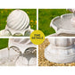 Solar Water Feature 3-Tier Fountain with Pump Kit Bird Bath 93cm - Ivory