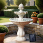 3 Tier Solar Powered Water Fountain - Ivory