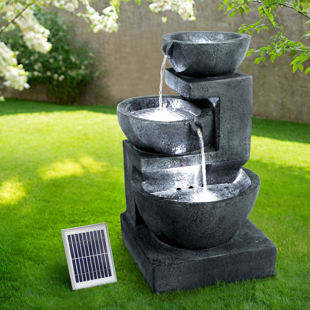 Solar Fountain with LED Lights