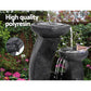 3 Tier Solar Powered Water Fountain with Light - Blue