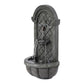 Solar Fountain Water Feature Wall Mount Garden Fountains 80cm - Grey