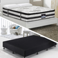 Frolic Ensemble Bed Base & Mattress Package with 34cm Mattress - Black Queen