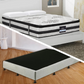 Frolic Ensemble Bed Base & Mattress Package with 34cm Mattress - Light Grey King