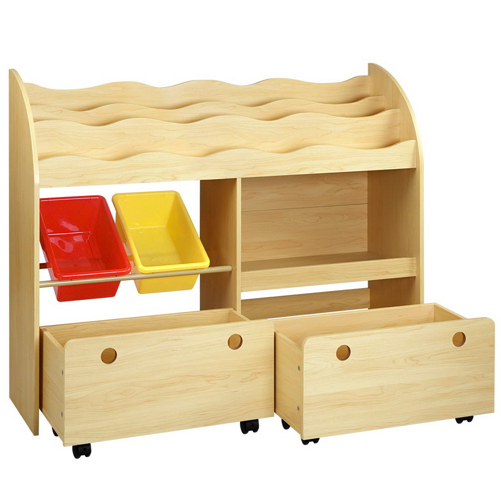 Kids Bookshelf Children Bookcase Toy Storage Box Organiser Display Rack