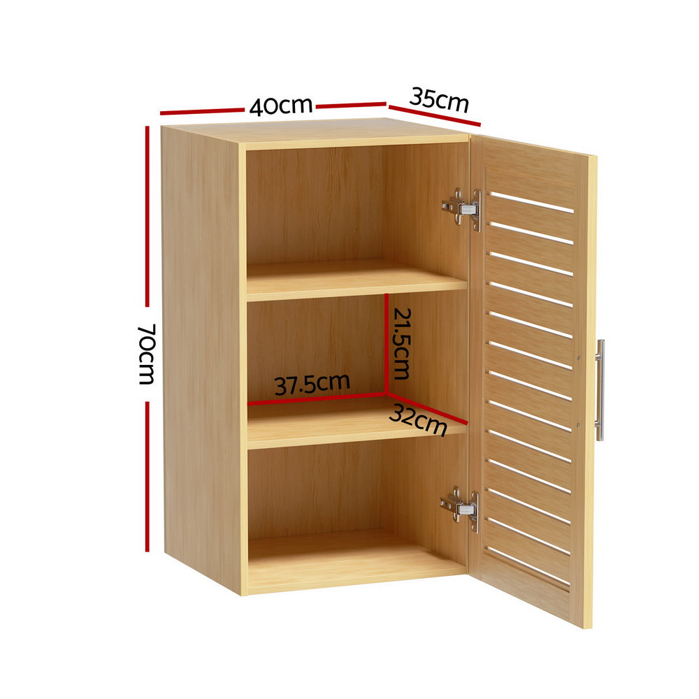 Bathroom Storage Cabinet 70cm wooden 2 Tier Shelf Wall Mounted