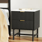 Montreal Bedside Tables Bedside Table with 2 Drawers - Black