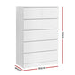 Artiss 6 Chest of Drawers - PEPE White