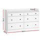 Artiss 6 Chest of Drawers - White