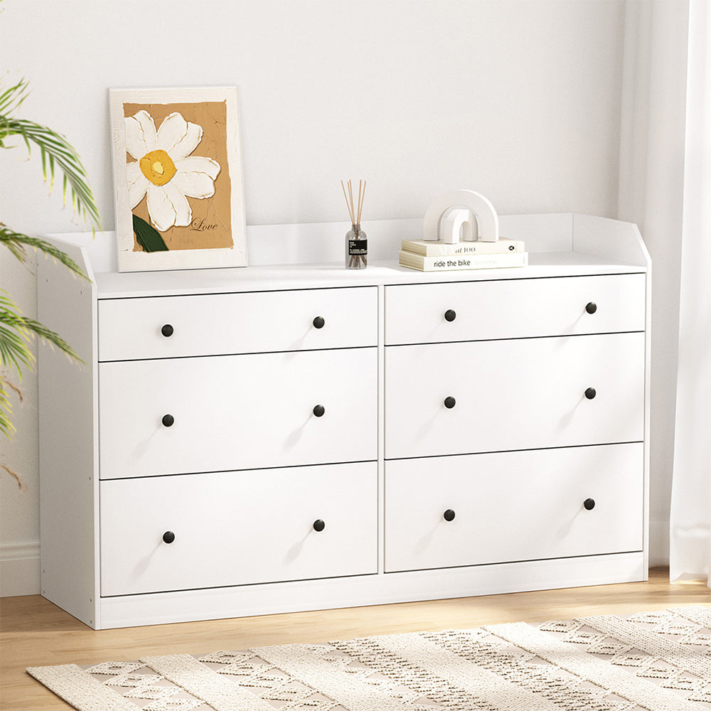 Artiss 6 Chest of Drawers - White