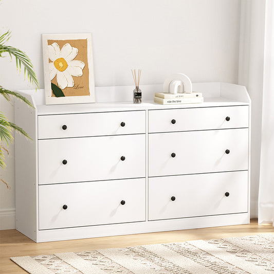 6 Chest of Drawers Contemporary-inspired - White