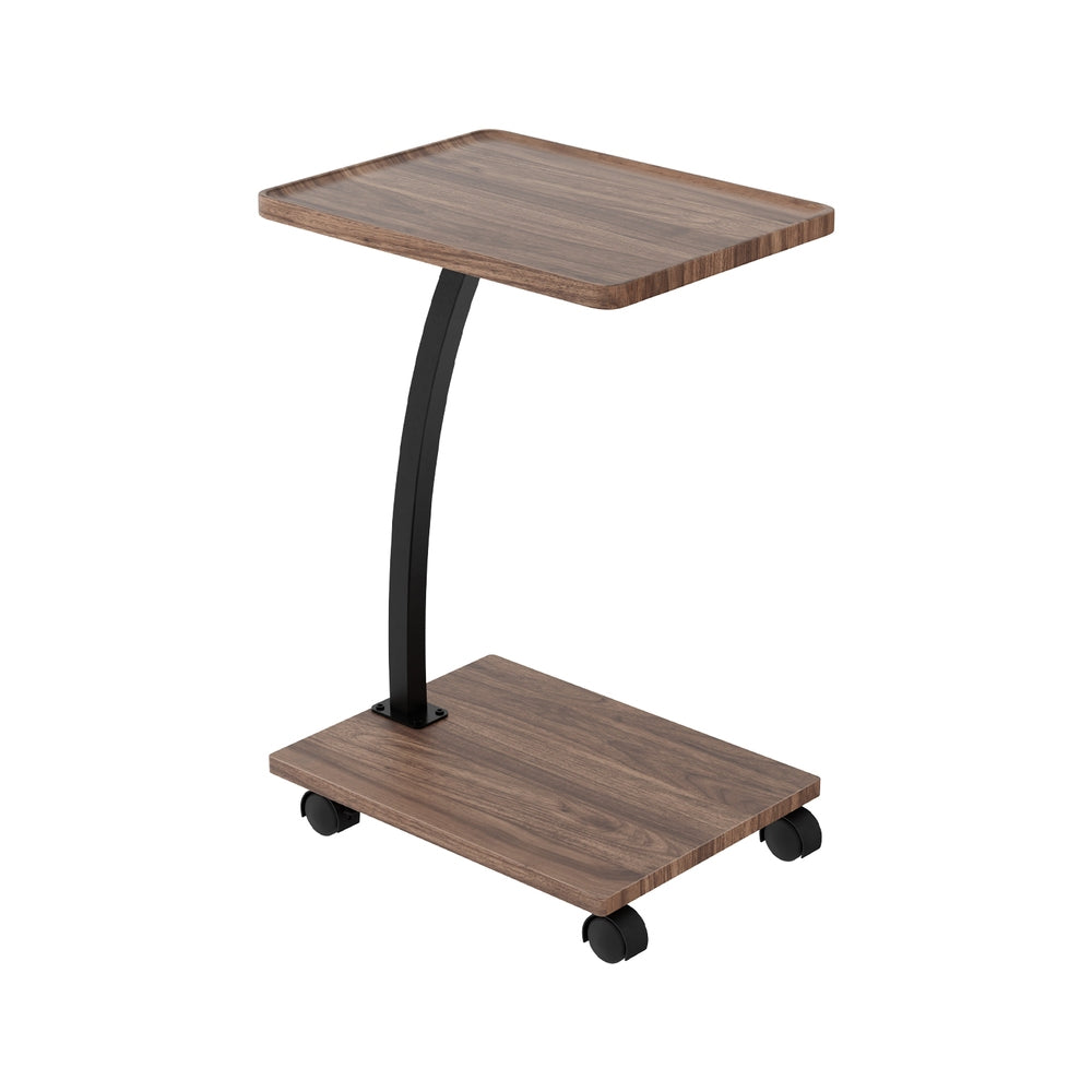 Ivah Coffee Table C-Shaped Side Table - Walnut