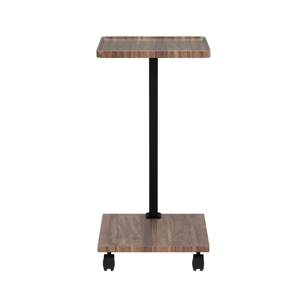 Ivah Coffee Table C-Shaped Side Table - Walnut