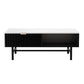 Isidore Coffee Table Drawer Storage Shelf - Black