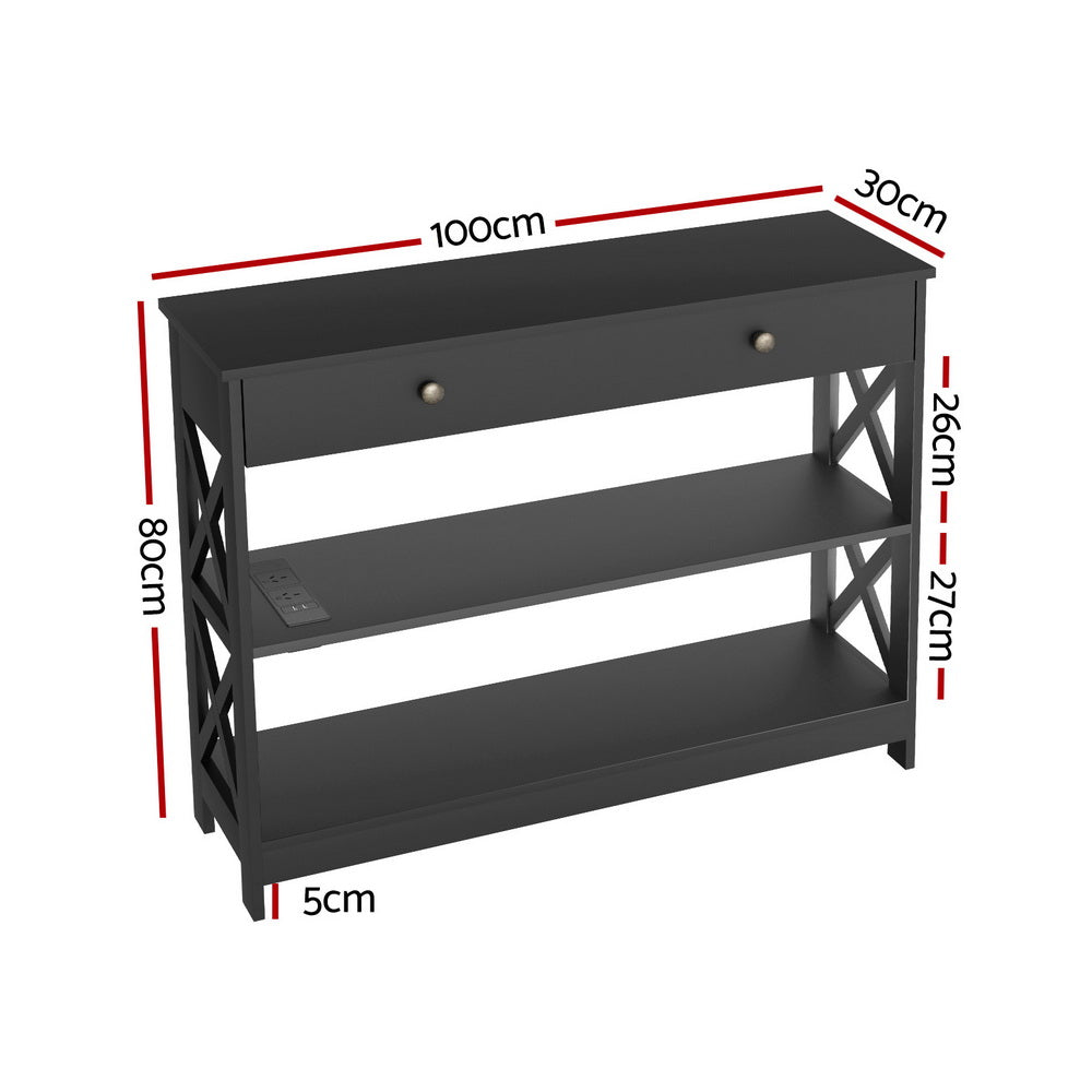 Console Table 3-tier USB Outlets