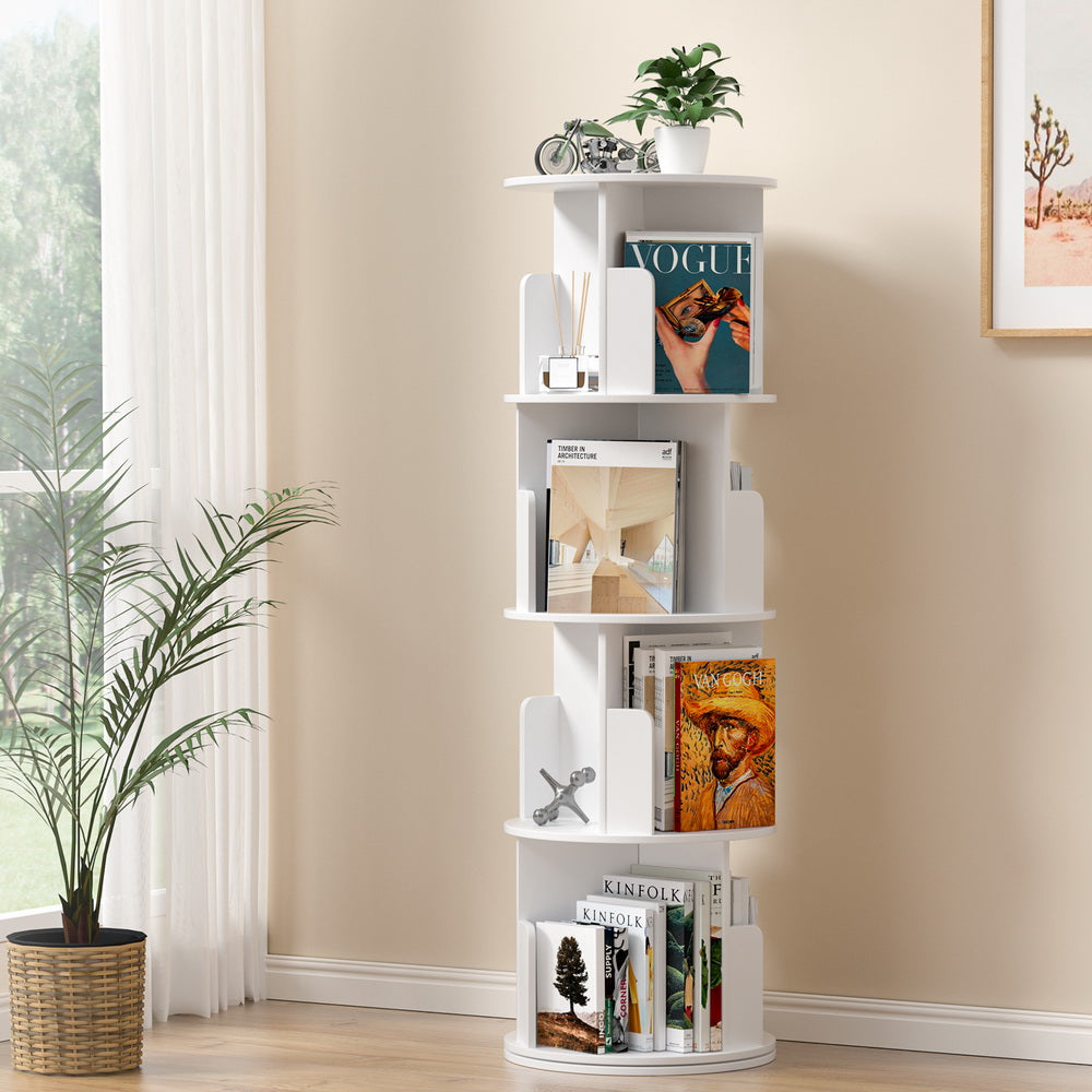 Bookshelf 4 Tiers - White
