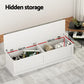 Storage Ottoman Blanket Box 140cm Fluted - White