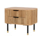 Vancouver Wooden Bedside Tables with 2 Drawers - Pine