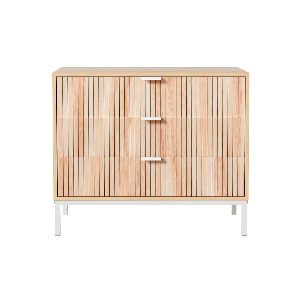 Artiss 3 Chest of Drawers - Pine