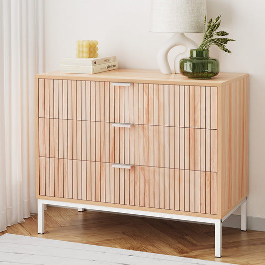 Artiss 3 Chest of Drawers - Pine