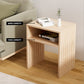 Ingrid Coffee Table Side Table Storage Shelf Fluted - Pine