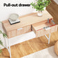 92cm Console Table 2 Drawers - Pine