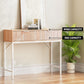 92cm Console Table 2 Drawers - Pine