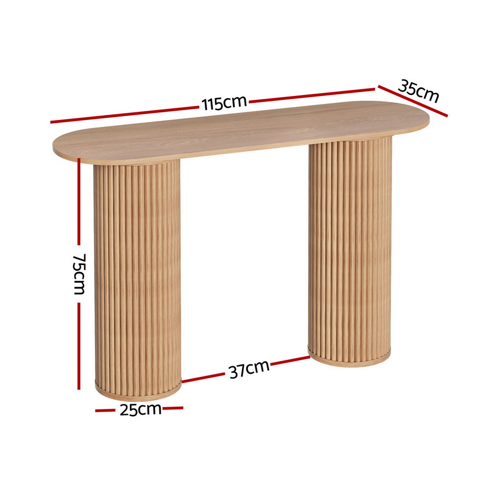 115cm Console Table Oval - Pine