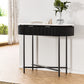 100cm Console Table 2 Drawers - Black