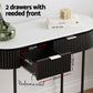 100cm Console Table 2 Drawers - Black