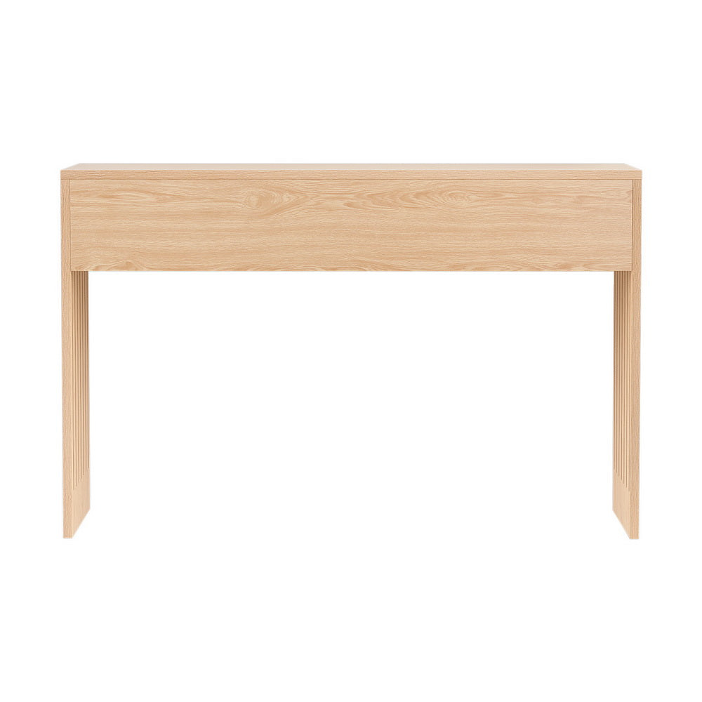 120cm Console Table Hallway Fluted - Pine