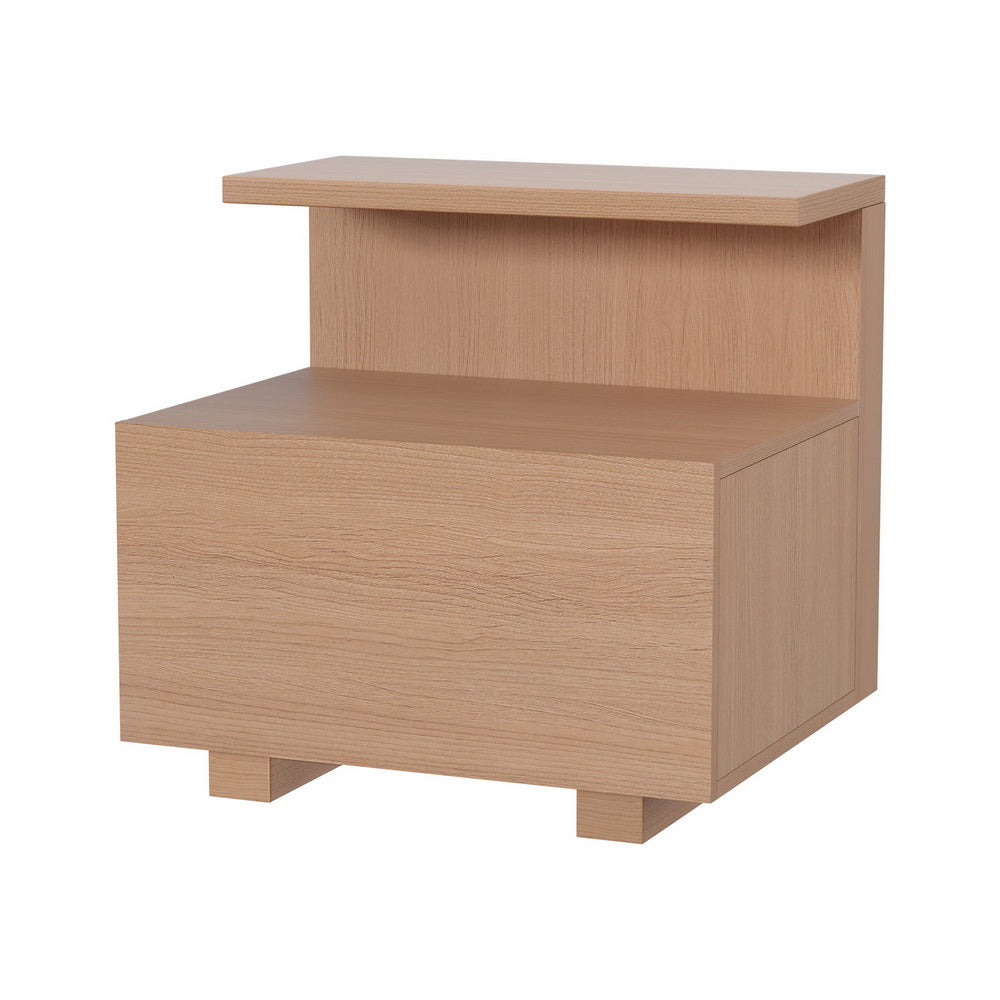 Manitoba Wooden Bedside Tables with 1 Drawer - Pine