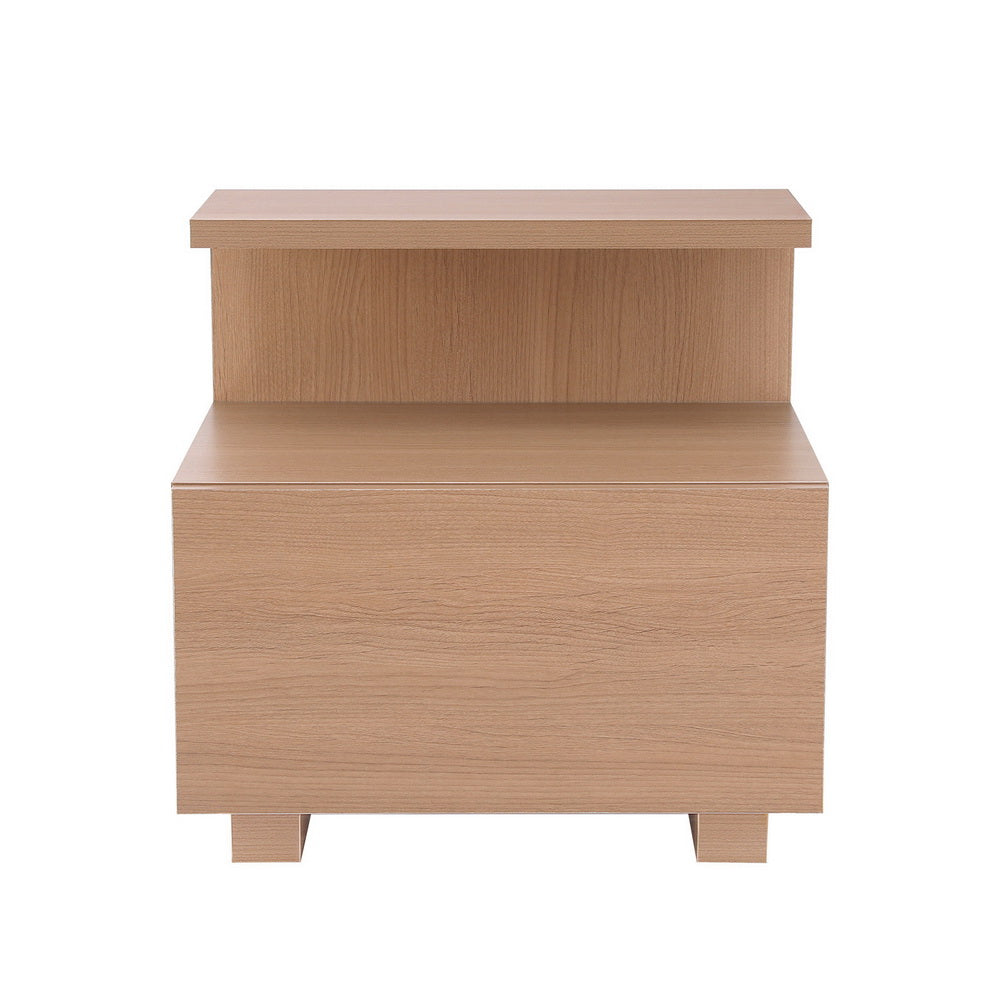 Manitoba Wooden Bedside Tables with 1 Drawer - Pine