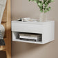 Ontario Wooden Bedside Tables Floating Nightstand - White