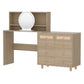 Dressing Table Set Stool LED Mirror - Pine